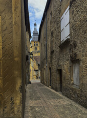 Sarlat-la-canéda. Historic medieval buildings.Perigord Noir, Dordogne, France.