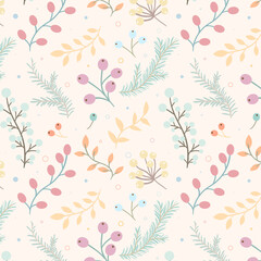 Christmas elements pattern. Winter background with decoration elements