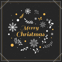 Christmas background with typography lettering