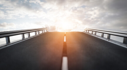 Road, way towards the sky.