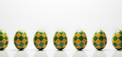 Easter eggs in retro pattern
