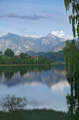Fototapeta premium Lake in the alps in the evening