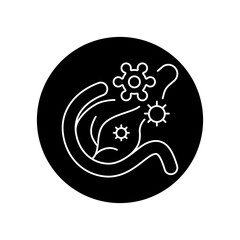 Nesidioblastosis black glyph icon. Pictogram for web page, mobile app, promo. Editable stroke.