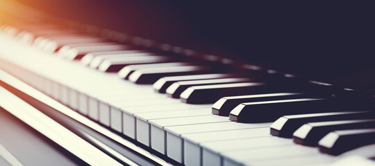 Classic grand piano keyboard © Photocreo Bednarek