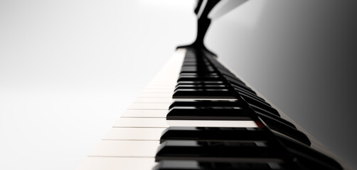 Classic grand piano keyboard © Photocreo Bednarek