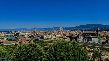 Fototapeta na wymiar Florence cityscape from Piazzale Michelangelo