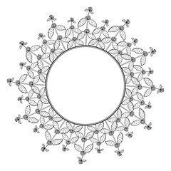 White horehound, border frame