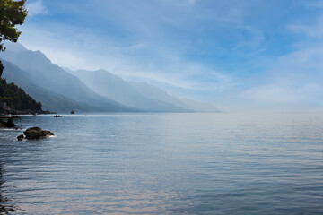 Adriatic coast in Omis Croatia of Middle Dalmatia