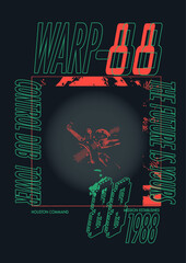 vector space and science fiction print design. © athyra