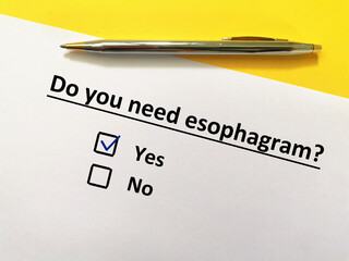 Questionnaire about radiology