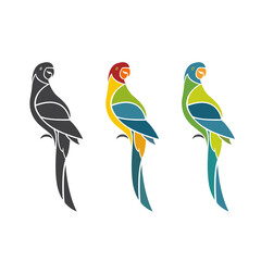 Vector of parrot design on white background. Easy editable layered vector illustration. Birds. Animals.