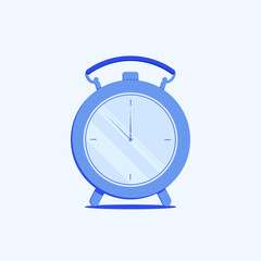 Vector alarm clock icon. Flat design style. Simple icon.