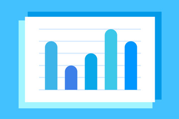 グラフ ビジネス AI イラスト ベクター 素材 フラット アイコン シンプル