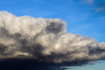 Stunning dark cloud formations right before a thunderstorm