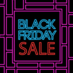 Neon Black Friday sale banner