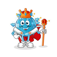 winter earth king vector. cartoon character