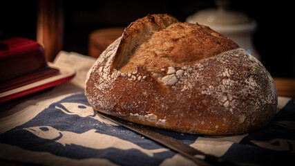 loaf of bread on the table