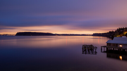 sunrise over the puget sound 