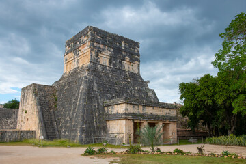 Fototapeta na wymiar Juego de Pelota Ball Court at Chichen Itza archaeological site in Yucatan, Mexico. Chichen Itza is a UNESCO World Heritage Site.