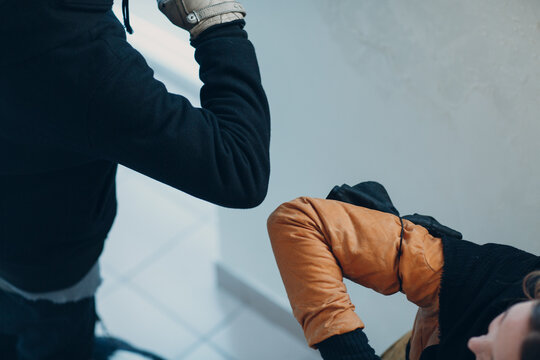 Elbow bumping safety greeting of coronavirus COVID-19. New normal.