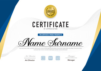 Certificate template luxury and diploma style,vector illustration.
