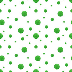 Seamless pattern. Painted with watercolors. Green peas. For packaging paper or fabric.