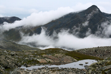 mountain landscape with clouds