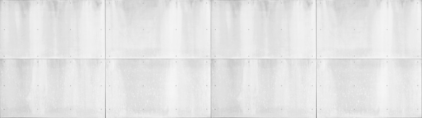 White gray grey grunge bright light wall with rivets, fiberglass concrete skin cement facade panels...