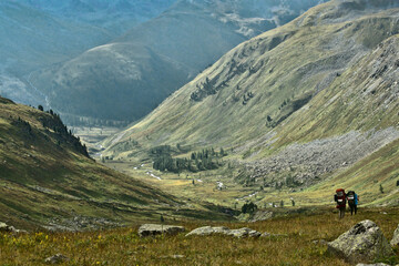 hiker in the mountains