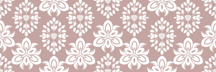 Decorative ornament damask pattern Textile wallpaper classic decor