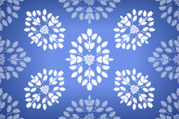 Decorative ornament damask pattern Textile wallpaper classic decor