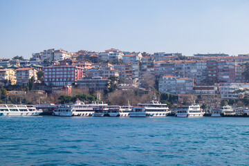 Fototapeta na wymiar Remote view of Beşiktaş district