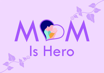 text with a beautiful color background design for a mother's day anniversary greeting card