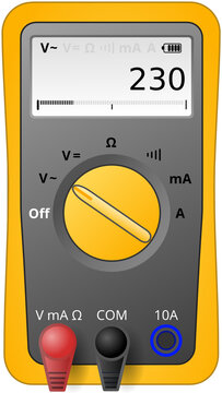 Digital Multimeter, grau / orange