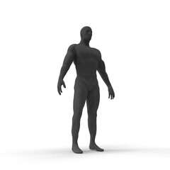 human on white background