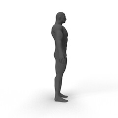 human on white background