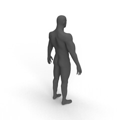 human on white background