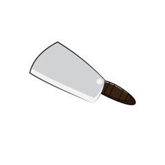 cleaver knife chopper illustration on isolated background.