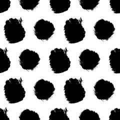 Seamless pattern with sketch circles shape