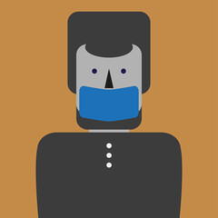 Pop art poster creative portrait. Vector. EPS