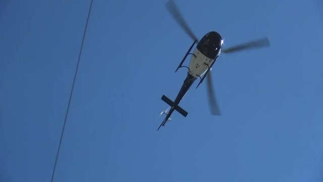 Police Helicopter flying overhead hd