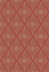 平安有職文様_菊葉竪菱（きくはのたてびし）_壁紙・カラー