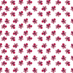 watercolor pattern with pink flowers