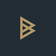 Triangle logo Simple, Elegant, and Luxurious Logo Design letter B