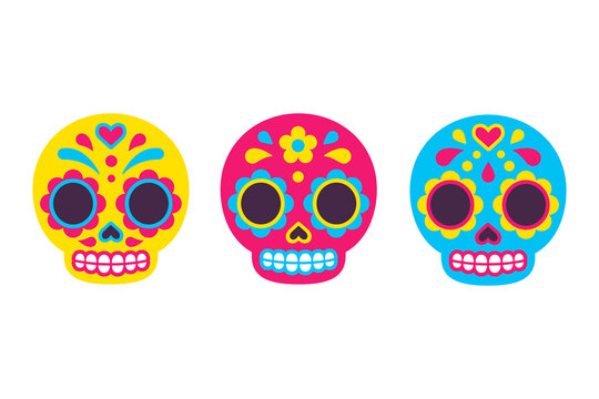 Mexican Dia de los Muertos sugar skulls