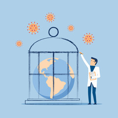 Close the cage to protect the world from viruses