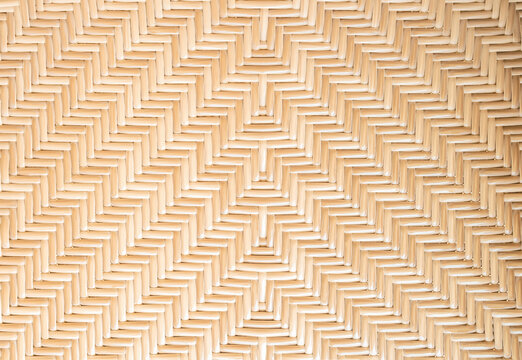 Bamboo or rattern weaving pattern texture background. A part of brown natural bamboo wood basket woven. Can use for decor, wallpaper and  design