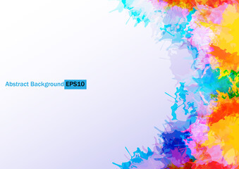 Abstract vector splatter watercolor background design. illustration vector design.