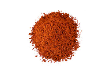 Tandoori Masala mix of spices heap isolated on white background. Spices and food ingredients.