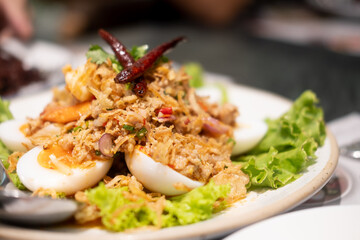 Wing Bean Salad is a central Thai dish featuring “wing beans”